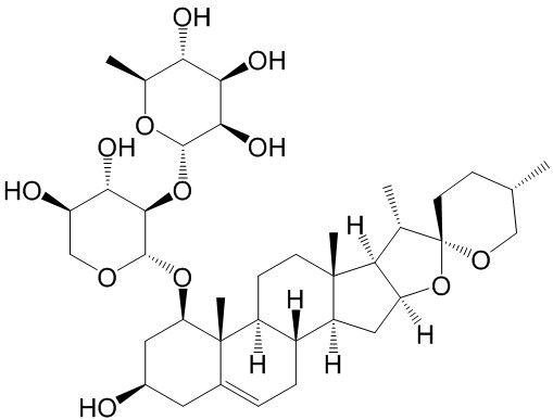 25(S)-鲁斯可皂苷元-1-O-α-L-吡喃鼠李糖基-(1→2)-β-D-吡喃木糖苷