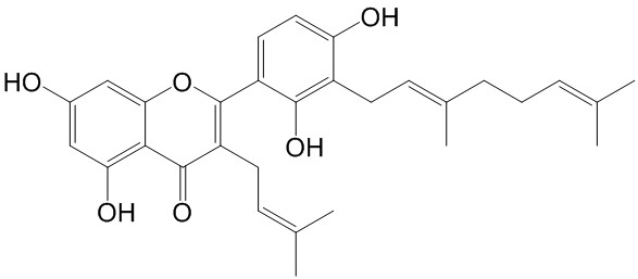 3'-牻牛儿基-3-异戊烯基-5,7,2',4'-四羟基黄酮