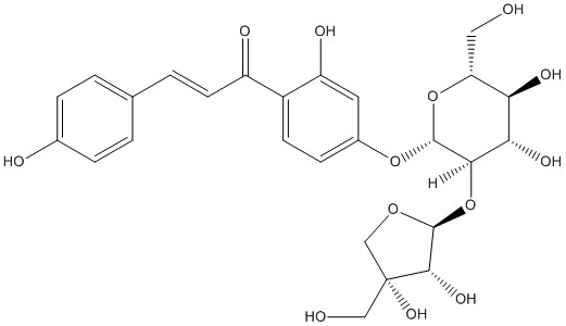 异甘草素-4'-O-芹糖(1→2）葡萄糖苷