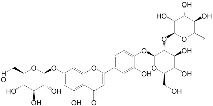 染料木素-7-O-β-D-葡萄糖苷-4’-O-[α-L-鼠李糖基-（1-2）-β-D-葡萄糖苷]