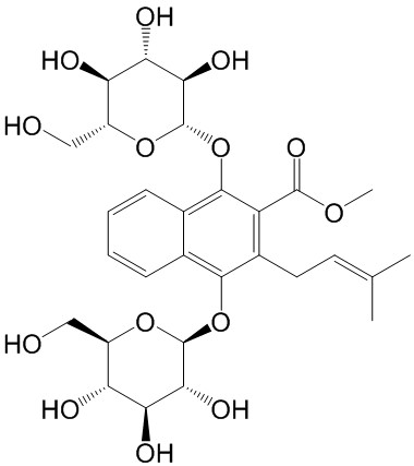 1,4-二羟基-3-异戊烯基-2-萘酸甲酯双葡萄糖苷