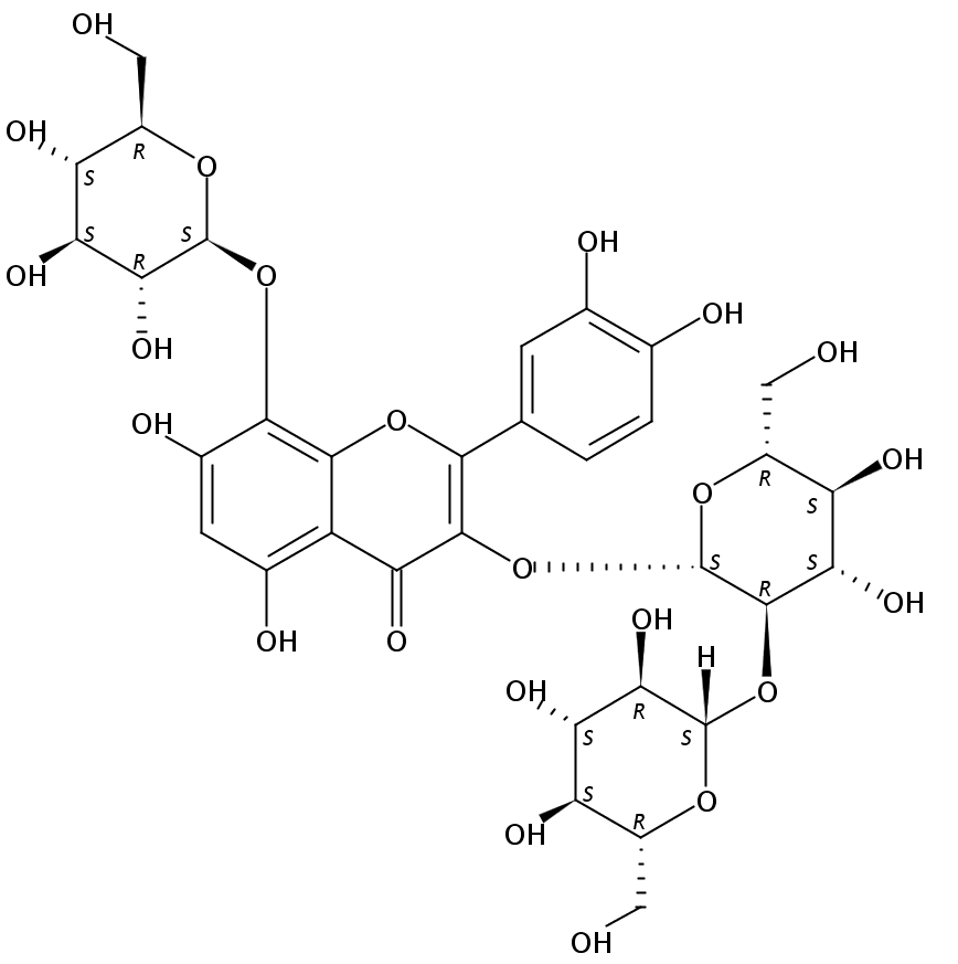 棉花皮素-3-槐二糖-8-葡萄糖苷