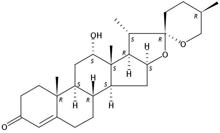 (25R)-12α-Hydroxyspirost-4-en-3-one