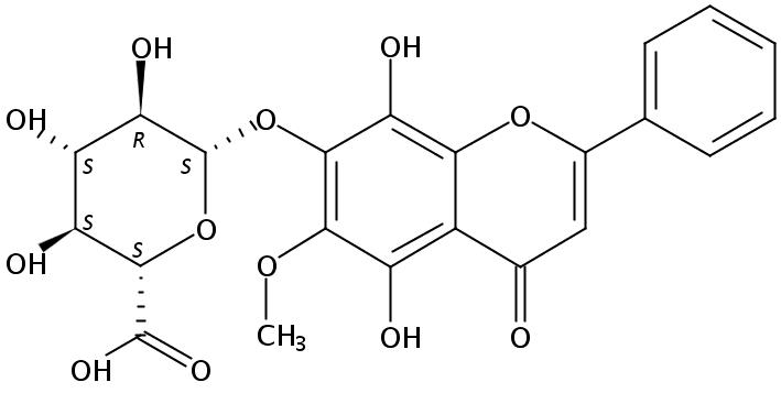 5,8-Dihydroxy-6,-methoxyflavone-7-O-glucuronide