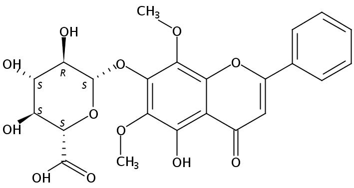 5,7-Dihydroxy-6,8-dimethoxyflavone-7-O-glucuronide