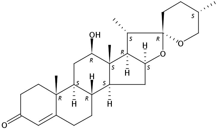 (25S)-12β-Hydroxyspirost-4-en-3-one