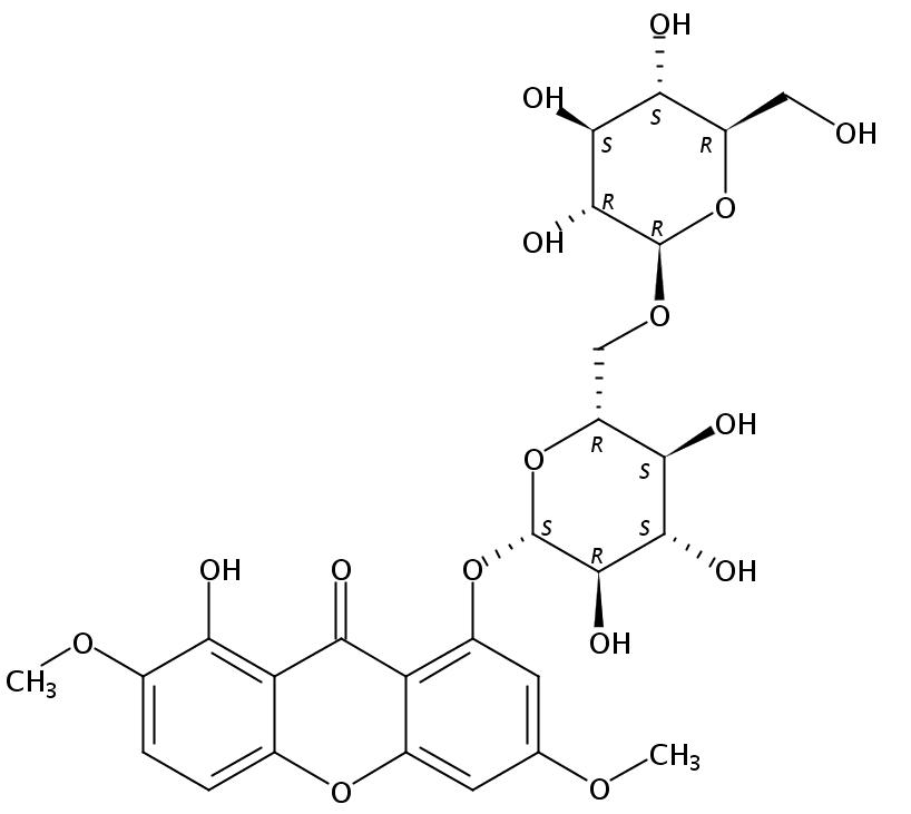 1-O-龙胆二糖基-3,7-二甲氧基-8-羟基氧杂蒽酮