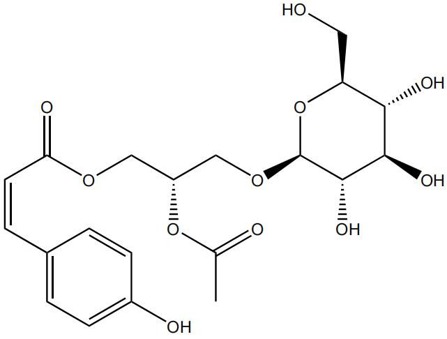 (2S)-1-O-Z-p-coumaroyl-2-O-acetyl-3-O-β-D-glucopyranosylglycerol