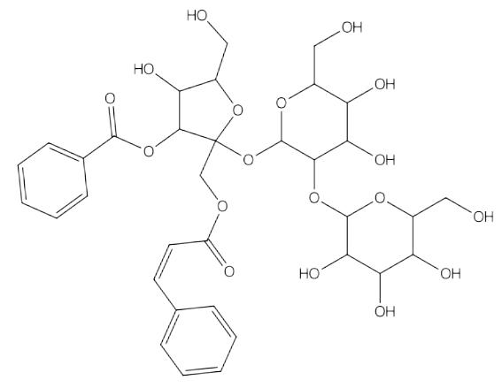 2'-肉桂酰基-3'-苯甲酰基-（2-O-α-葡萄糖基）蔗糖酯