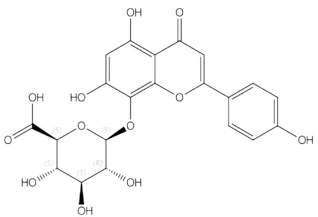 异黄芩素-8-O-葡糖糖酸